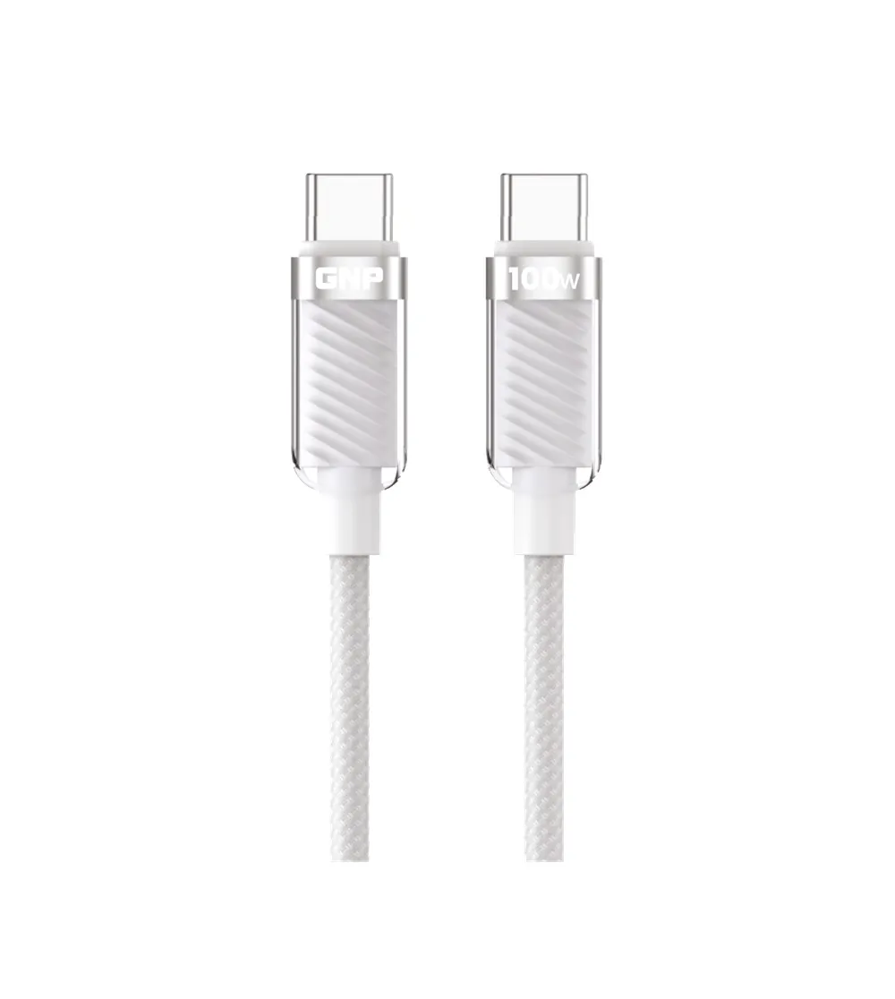 GNP Transparent TYPE-C To Type-C 1.2 Metre Beyaz