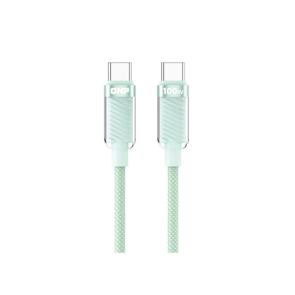 GNP Transparent TYPE-C To Type-C 1.2 Metre Yeşil