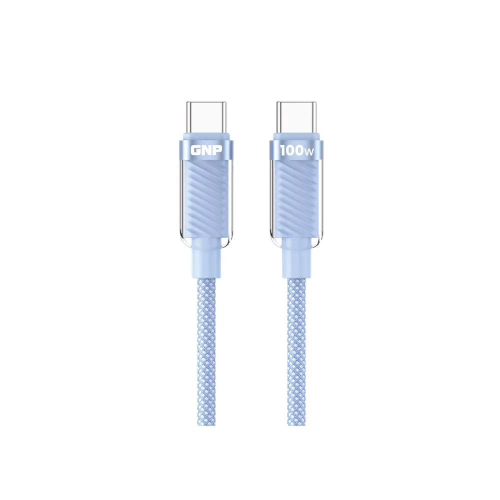 GNP Transparent TYPE-C To Type-C 1.2 Metre Mavi