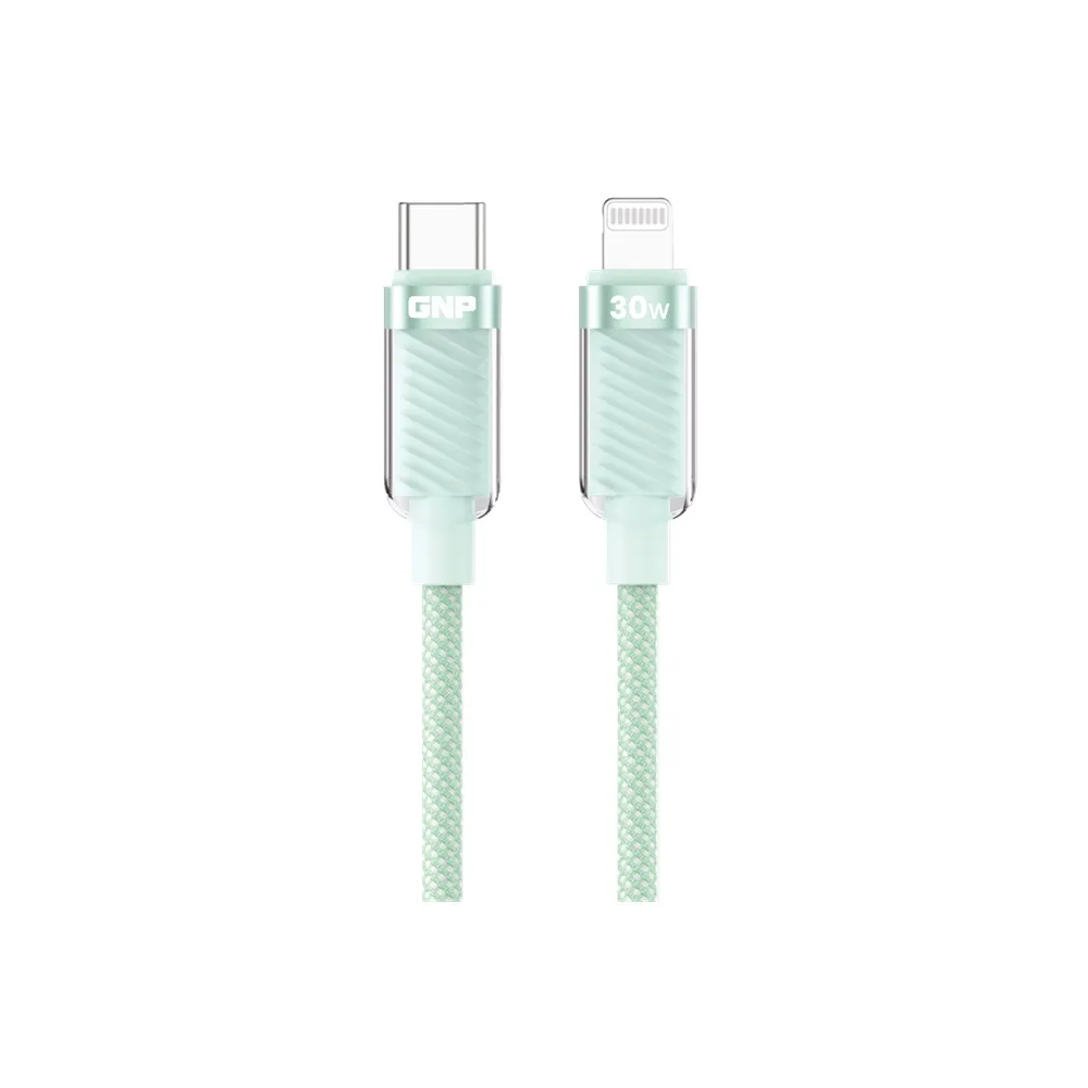 GNP Transparent TYPE-C To Lightning 1.2 Metre Yeşil