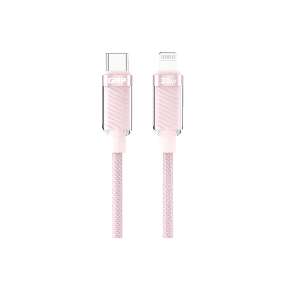 GNP Transparent TYPE-C To Lightning 1.2 Metre Pembe