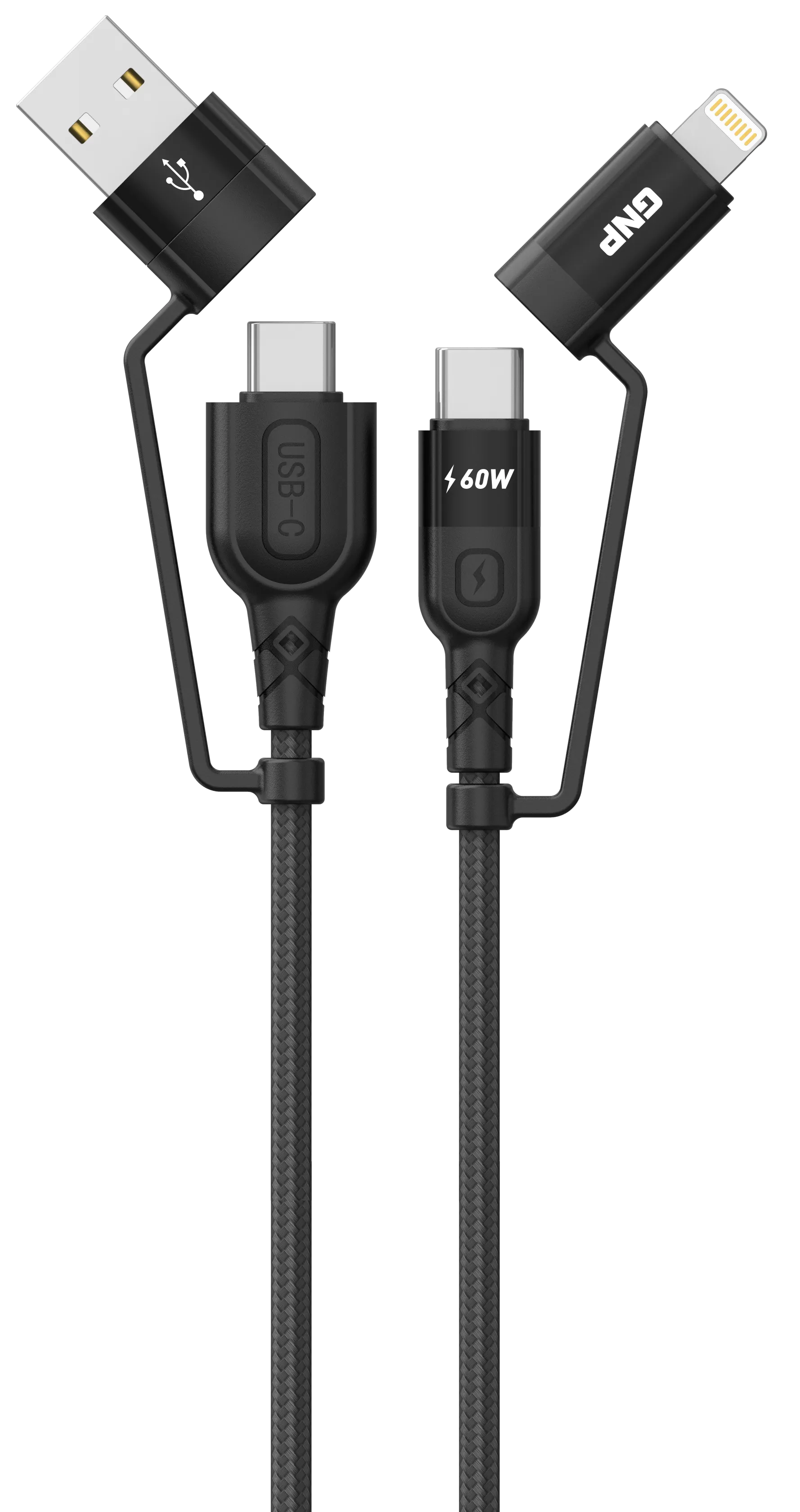 GNP 4in1 Kablo 2 Metre Siyah