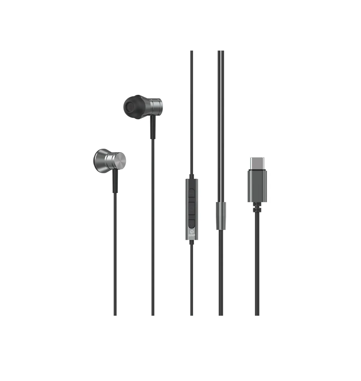 GNP TYPE-C KULAKİÇİ KABLOLU KULAKLIK GRİ