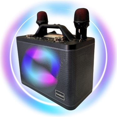 HOMETECH HT-202 Çift Mikrofonlu Karaoke Hoparlör