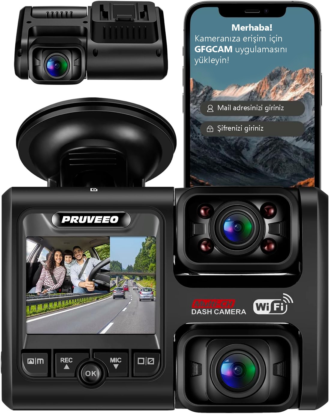 Pruveeo D30 Wi-Fi 4K Araç Kamerası